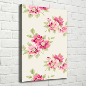Imprimare tablou canvas flori roz