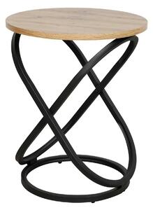 Masuta cafea EOS E, stejar artisan/negru mat, 45x55 cm