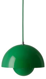 Lustră Pendul &Tradition, Flowerpot VP1, reglabil, Verde, Camera de zi, Metal, Design