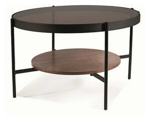 Masuta cafea PRIMA B, nuc/negru, 74x43 cm