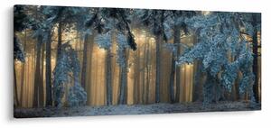 Tablou cu pădure înzăpezită (120x50 cm)