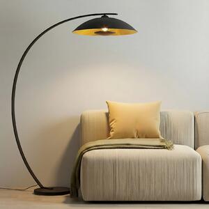 Lampadar Lindby, Emilienne, Negru, Camera de zi, Metal, Modern