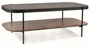 Masuta cafea PRIMA A, nuc/negru, 120x58x43 cm