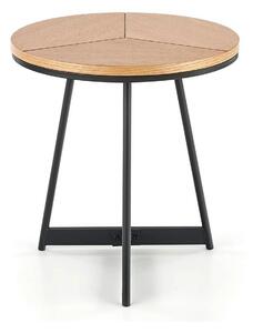 Masuta KARIDA S, stejar auriu/negru, 45x45x49 cm