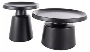 Set 2 masute cafea RODOS, negru mat, metal