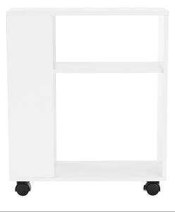 Masuta laterala ZOELA NEW, alb, PAL laminat, 60x24x70 cm