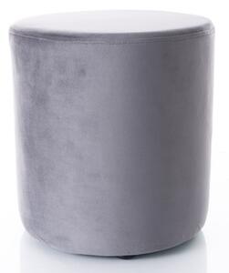 Taburet DOTI B, stofa catifelata gri inchis - Bluvel 14, 38x38x42 cm