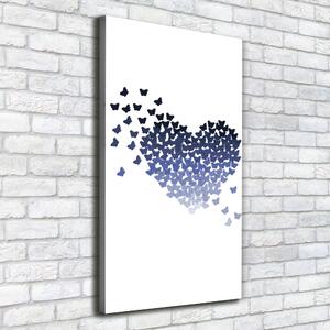 Tablou pe pânză canvas Inima cu fluturi