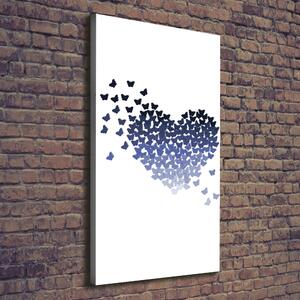 Tablou pe pânză canvas Inima cu fluturi