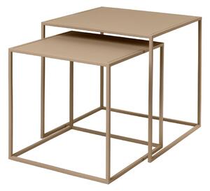 Măsuțe de cafea bej 2 buc. din metal 40x40 cm Fera – Blomus
