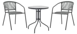 Set dining Watson-Lindaria, Pako World, Antracit, 60x60x70 cm
