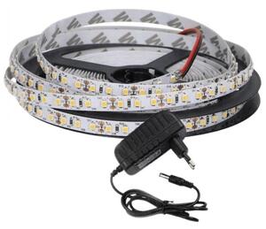 Kit banda LED interior 12V, alb neutru, 4500K, 20-22lm/led, lungime 5 m, alimentare priza, IP20