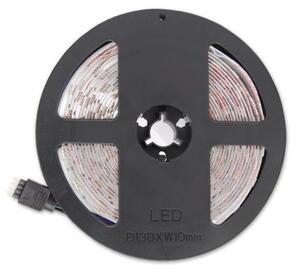 Banda LED RGB pentru interior 24V, 14,4W/m, 9-10lm/LED, lungime 5 m, IP20