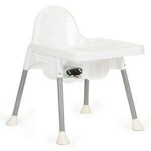 Scaun de masă alb pentru copii 2in1