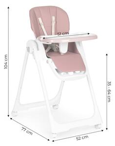 Scaun de luat masa pentru copii în roz