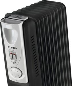 Calorifer electric Eurom 2000 W, 7 elemenți, negru