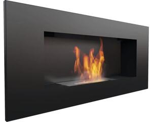 Șemineu bioetanol încorporabil Delta 2, 90x40 cm, 0,5 l, negru
