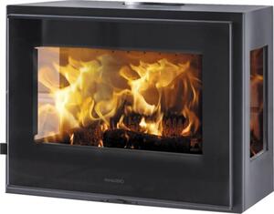 Șemineu pe lemne Panadero Java Wall oțel negru 5,9 kW