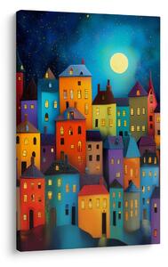Tablou case colorate sub stele