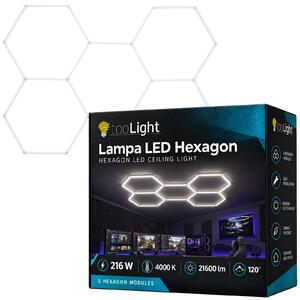 Toolight Toolight, Lampă de tavan LED HEXAGON 5 module, JNH051-H, albă, OSW-56243