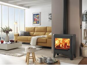 Șemineu pe lemne Panadero Chambery oțel negru 7,1 kW
