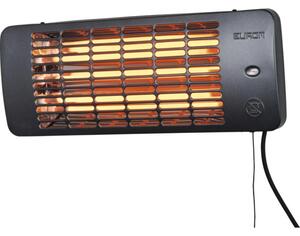 Încălzitor terasă electric Eurom Q-Time 2001 2000 W, 3 trepte de putere, montaj pe perete, 50x20 cm, negru
