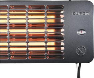 Încălzitor terasă electric Eurom Q-Time 2001 2000 W, 3 trepte de putere, montaj pe perete, 50x20 cm, negru