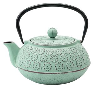 Ceainic din fontă cu infuzor KUMO, 1000 ml, verde deschis cu cupru