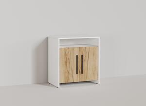 Set Mobilier Dormitor Complet Timber Tapiterie Neagra - Configuratia 6