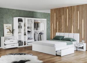 Set mobila dormitor alb complet - Blanco - Configuratia 7