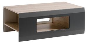 Masuta cafea CLIFF, gri grafit/stejar, PAL, 100x61x38 cm