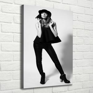 Imprimare tablou canvas Femeia în negru