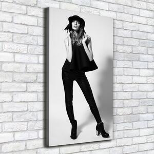 Imprimare tablou canvas Femeia în negru