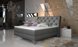 Pat boxspringbett Adel gri inchis 140/200 cm