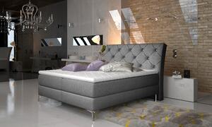 Pat boxspringbett Adel gri inchis 160/200 cm