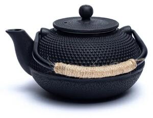 Ceainic din fonta cu infuzor metalic, Negru, 600ml