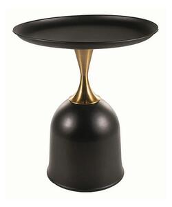 Masuta cafea LIBRA, negru/auriu, metal, 51x61 cm