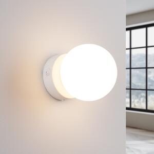 SOLLUX LIGHTING Aplică de perete You, alb, Ø 12 cm, oțel/glass, reglabil, Alb, Camera de zi / sufragerie, Sticlă, Modern