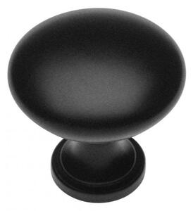 Buton pentru mobila Terni, finisaj negru mat GT, D:30 mm
