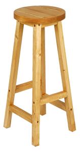 Scaun de bar din lemn Vistran culoare lemn natural D28x70cm