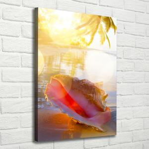 Imprimare tablou canvas Seashell pe plaja