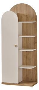 Biblioteca Louis cu 1 usa si 4 rafturi , design scandinav, 70x35x174 cm