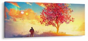 Tablou - casa în deal (120x50 cm)