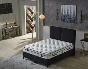 Pat tapițat 160*200 cu lada depozitare Tiffany,negru