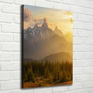 Tablou pe pânză canvas munte Apus de soare