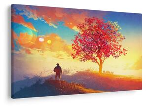 Tablou - casa în deal (90x60 cm)