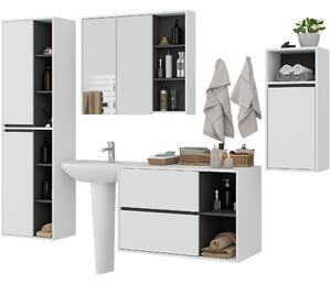 Set mobilier baie Vambos standard (alb + grafit). Promo -16%. 1152116