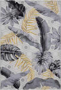 Covor Leaves galben/gri 200/285 cm