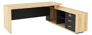 Birou Lotus, Pako World, Gri, 200x170x75 cm