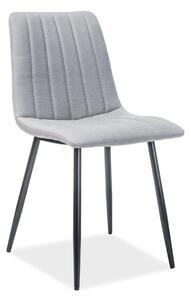 Scaun tapitat ALAN, gri/negru, stofa/metal, 40x45x88 cm